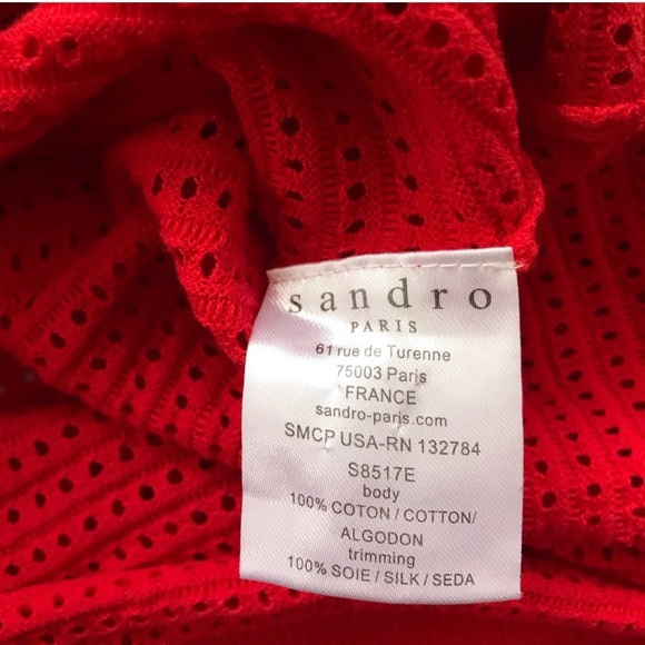 Sandro Silk Trim Sweater - Picture 3 of 4